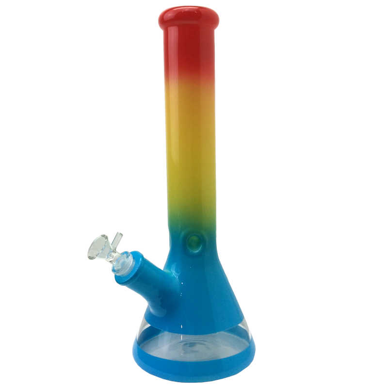 14 INCH 7MM RAINBOW COLORS BEAKER WATER PIPE