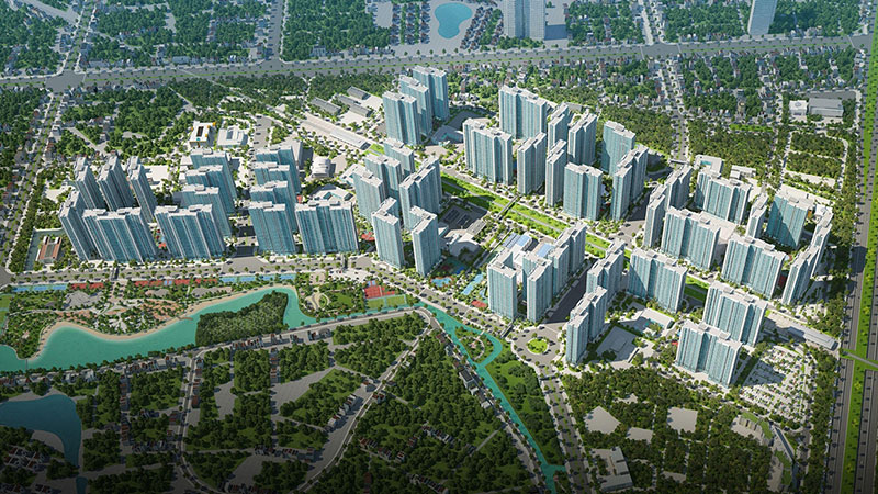 Phối cảnh tổng thể dự án Vinhomes Smart City
