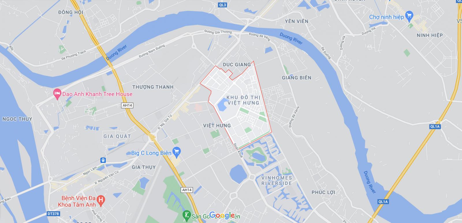 Vị trí khu đô thị Việt Hưng