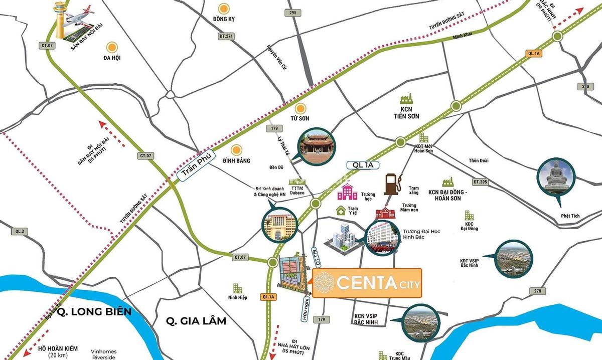 Vị trí dự án Centa City