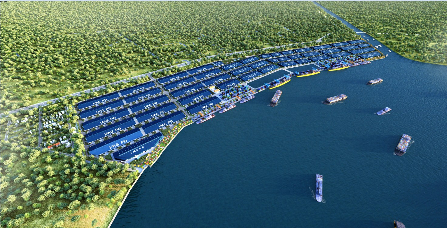 Phối cảnh dự án Khu Công nghiệp cầu cảng IMG Phước Đông