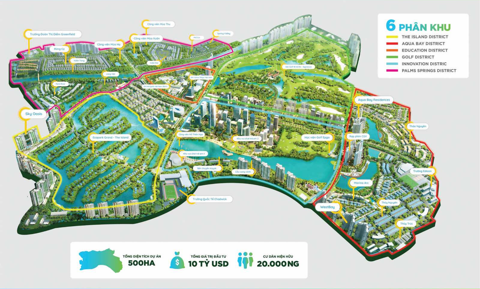 Bản đồ tổng thể Ecopark