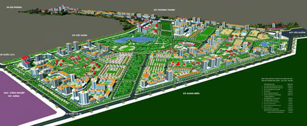Mặt bằng tổng thể khu đô thị Việt Hưng
