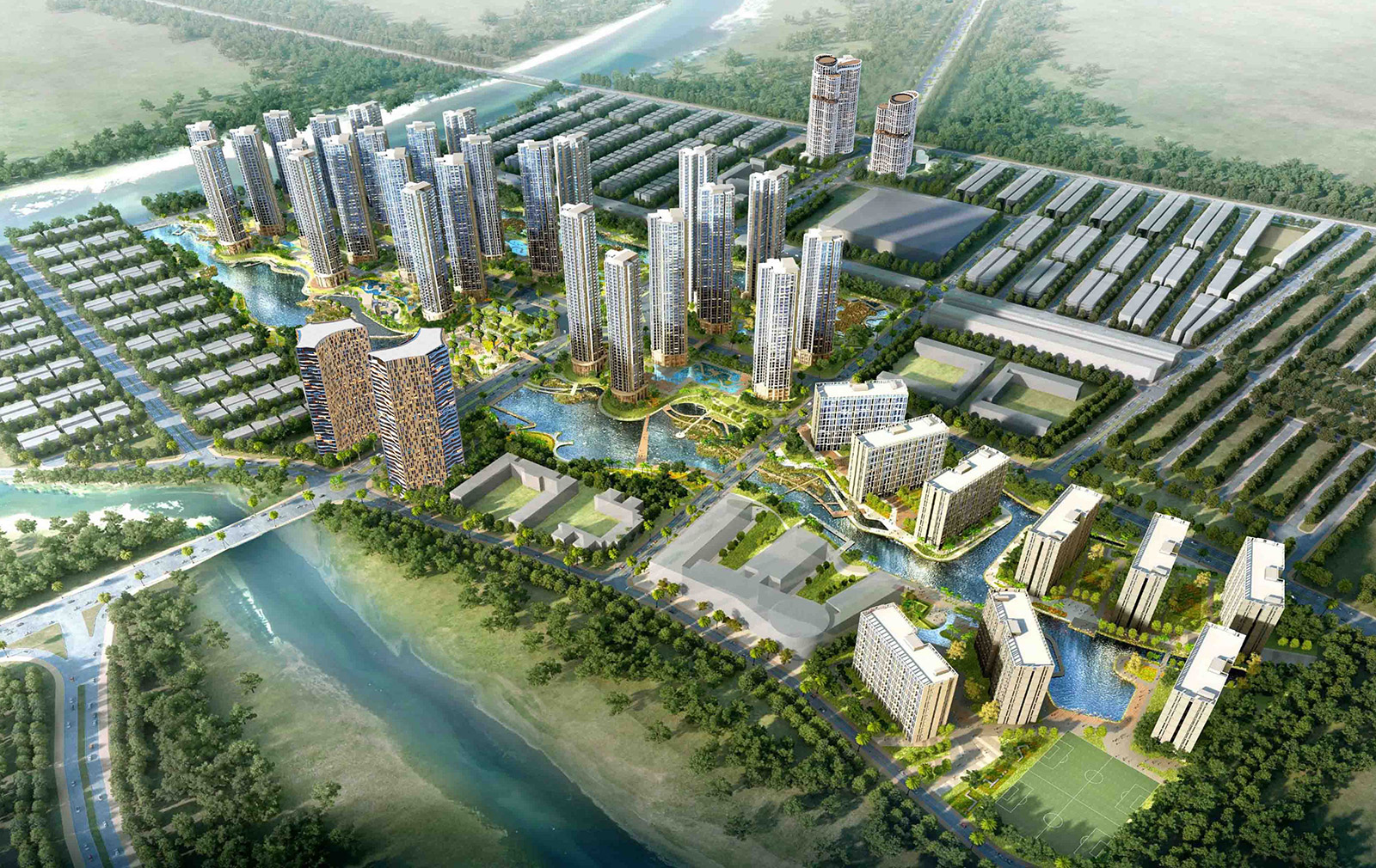 Phối cảnh tổng thể dự án khu đô thị Him Lam City Quận 2