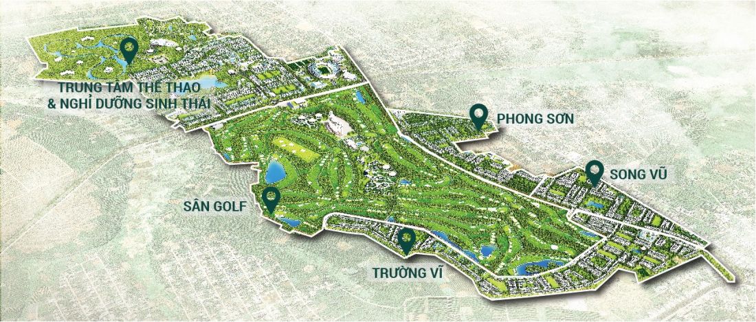 Các phân khu của dự án FLC Gia Lai Golf Club & Luxury Resort