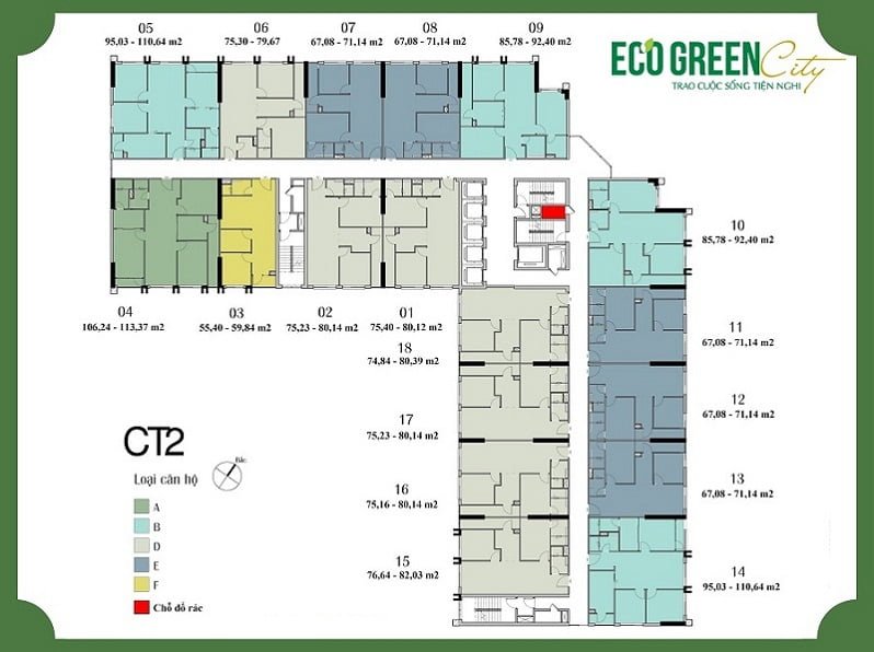 Thiết kế tòa CT2 Eco Green City