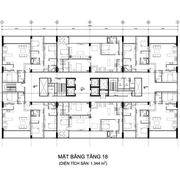 Mặt bằng tầng 18