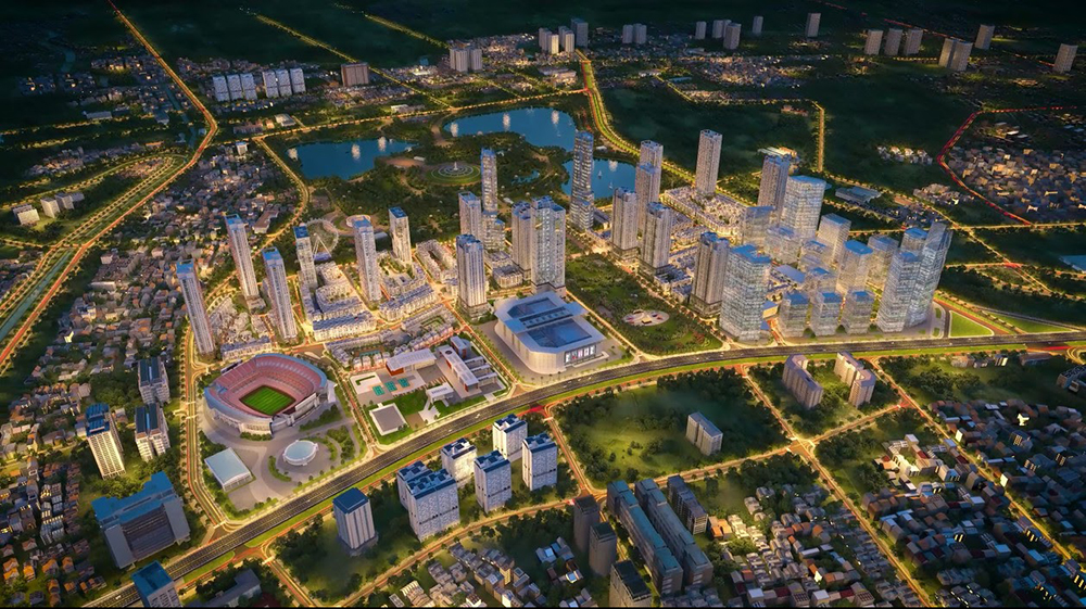 The Manor Central Park Hà Nội được xây dựng trên khu đất rộng 89.000 m²