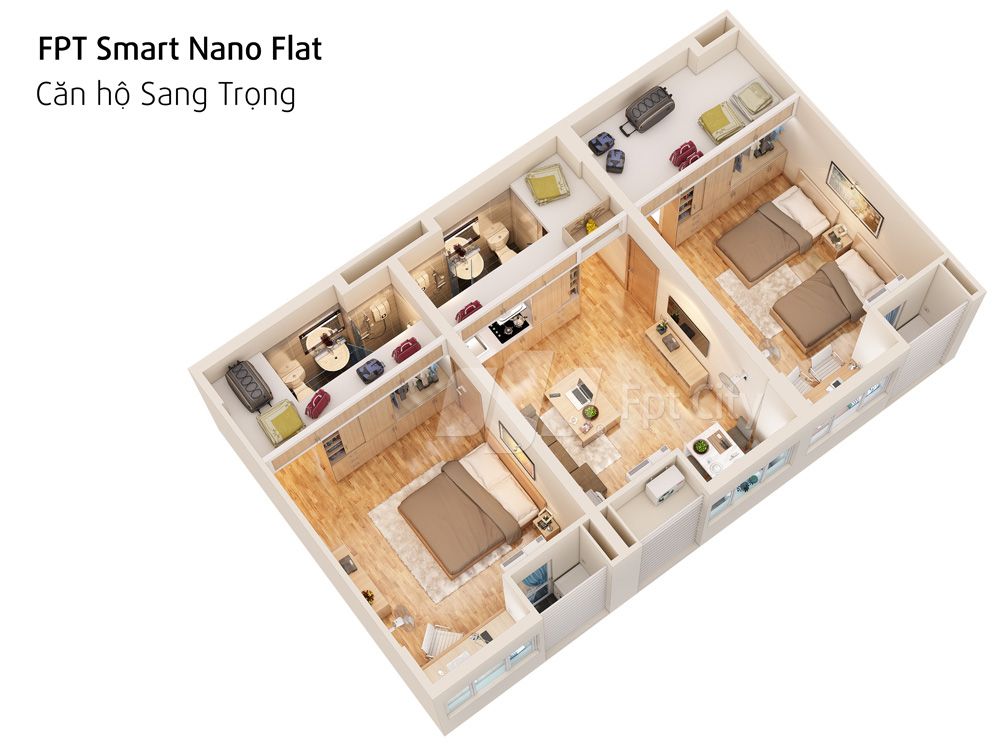 Thiết kế căn hộ sang trọng Smart Nano Flat