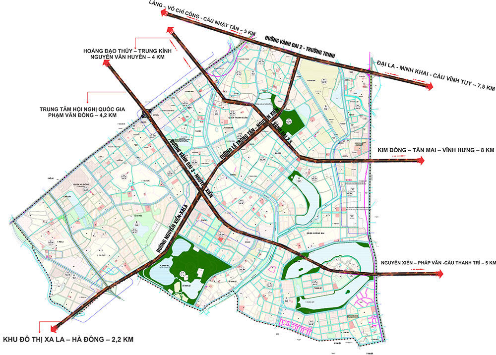Bản đồ quy hoạch hạ tầng giao thông cửa ngõ phía Tây Nam thủ đô