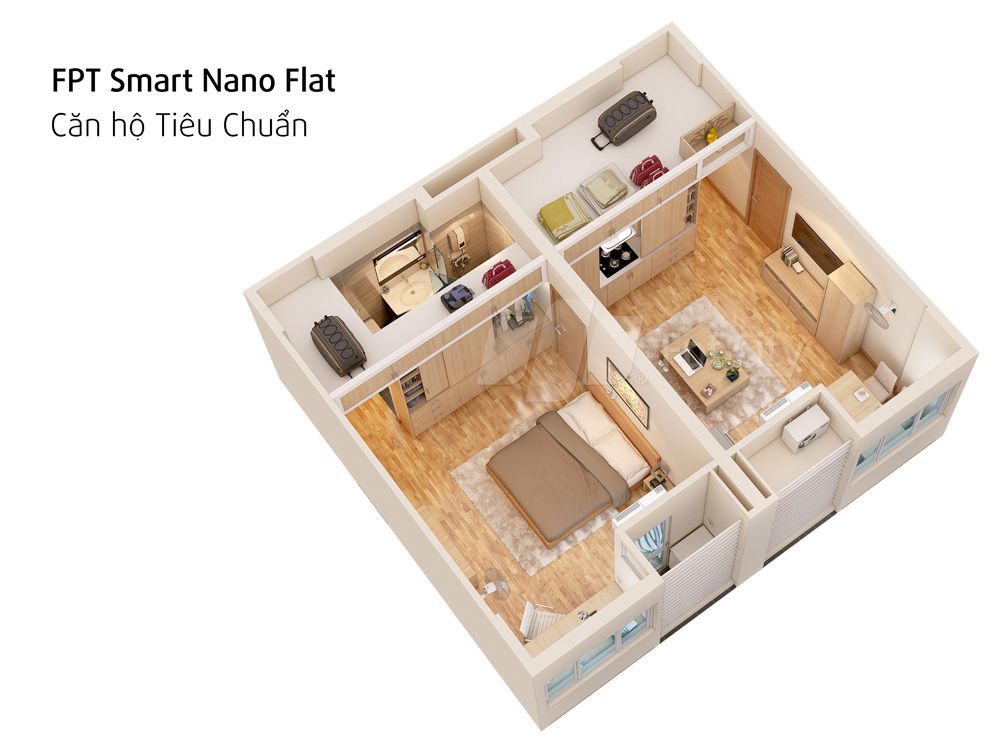 Thiết kế căn hộ tiêu chuẩn Smart Nano Flat