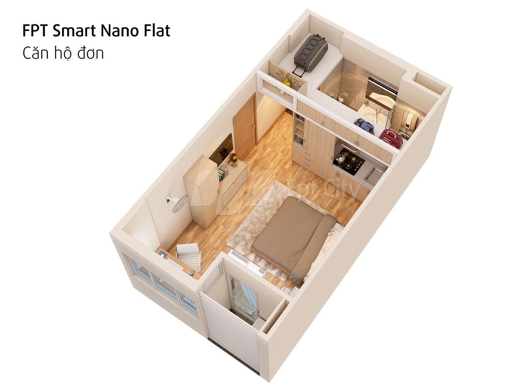 Thiết kế căn hộ đơn Smart Nano Flat