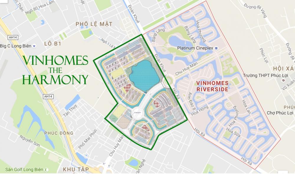 Vị trí Vinhomes The Harmony