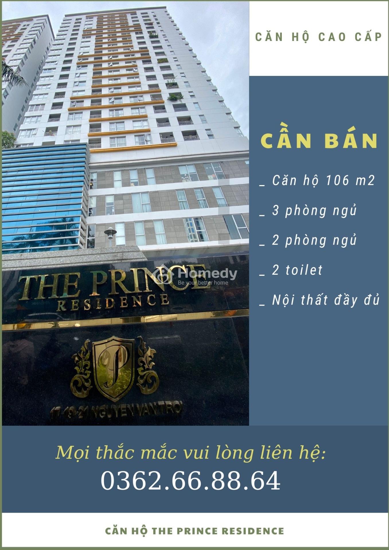 Bán Căn 3 Phòng Ngủ ,Full Nt - The Prince Residence 8.190 Tỷ
