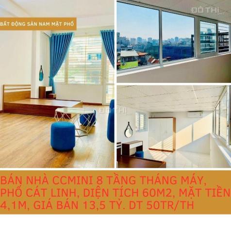 Bán Nhà Ccmini 8 Tầng Tháng Máy, Phố Cát Linh, Diện Tích 60M2, Mặt Tiền 4,1M, Giá Bán 13,5 Tỷ Tl