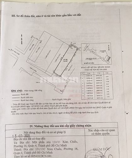 Bán 01 Nhà Hẻm 131 Xóm Chiếu, P16 Q4, 4 Tầng. Sổ Hồng Riêng, Giá Tốt