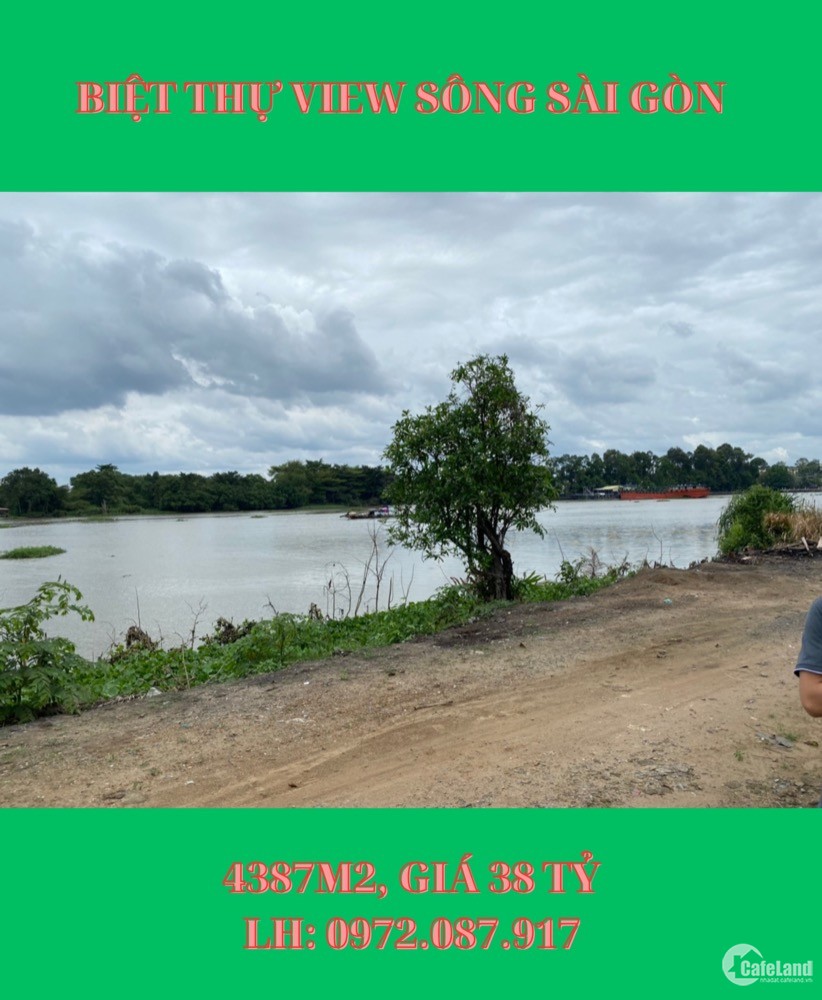 4387M2,Biệt Thự Ven Sông Sài Gòn, Bình Mỹ, Củ Chi, Tphcm. Giá 38 Tỷ