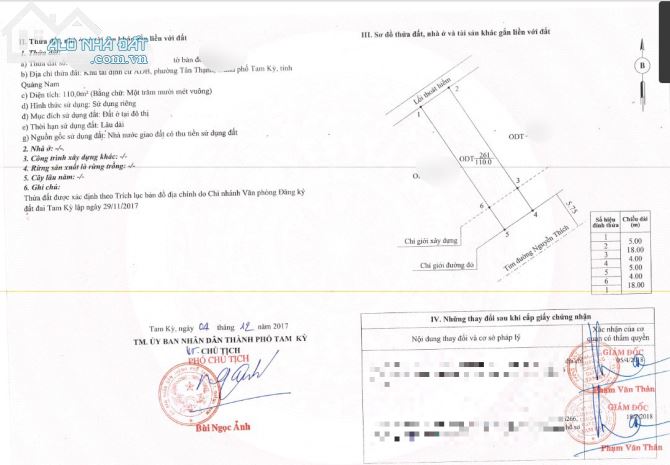 Bán Đất Đường Nguyễn Thích (Đường 11,5M) Kdc Adb Phường Tân Thạnh,Tp Tam Kỳ