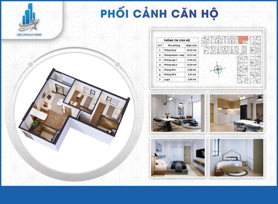 Cần Bán Nhanh Căn Chung Cư Chung Cư 389 Dream Home, 2 Phòng Ngủ, 51 M2, Giá 958 Triệu
