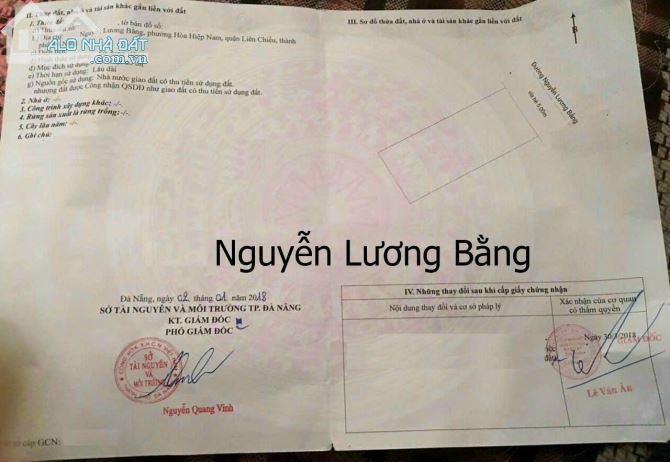 Đất Mặt Tiền Nguyễn Lương Bằng Gần Cây Xăng Đôi. Giá Chỉ 27 Triệu/M2