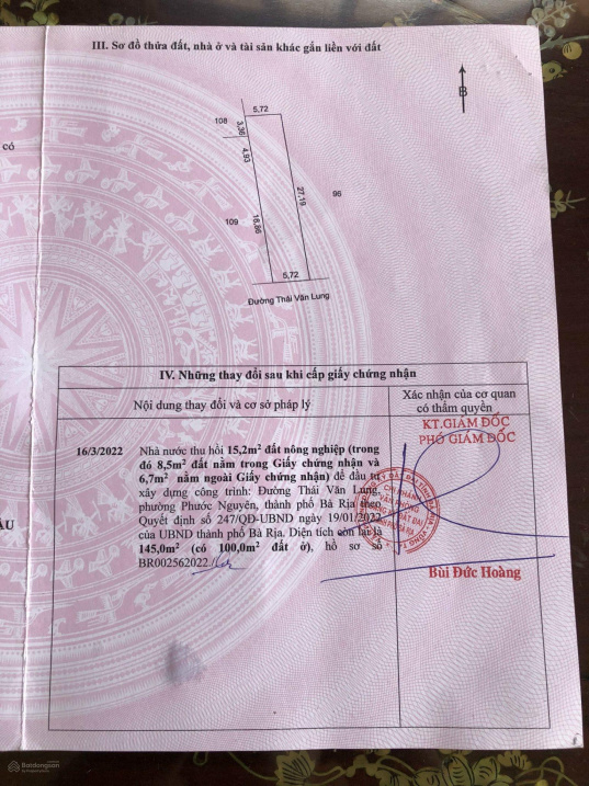 Chủ Cần Bán Đất Có Nhà Cấp 4 Mới 100%. Mặt Tiền Đường Thái Văn Lung 5,7X25M Có 100Tc P Phước Nguyên