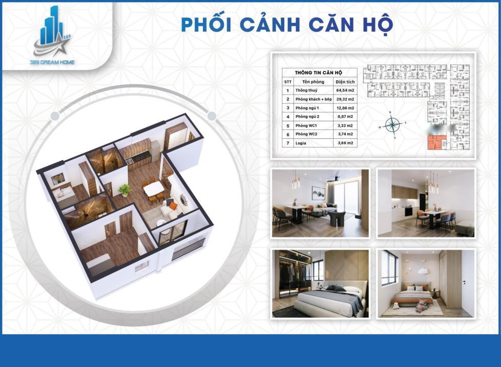 Sở Hữu Ngay Chung Cư Chung Cư 389 Dream Home, 2 Phòng Ngủ, 52 M2, Giá 868 Tr Tại Vinh - Nghệ An