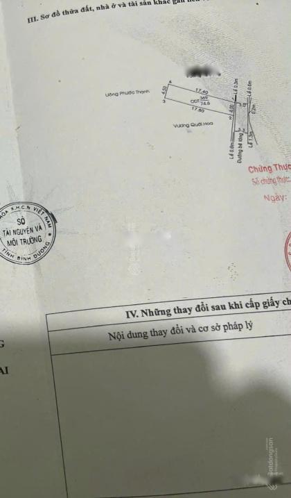 Cần Bán Nhà Shr 1 Tầng, 75 M2, Hướng Đông - Nam Tại Đường Bùi Quốc Khánh - Thủ Dầu Một, Giá 2.5 Tỷ