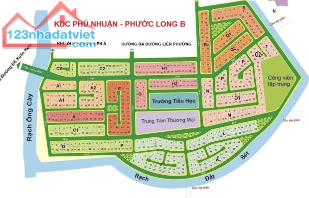 Bán Đất Giá Tốt, Sổ Đỏ Kdc Phú Nhuận, Plb, Quận 9 Dt 290-415M2, Đường 12M Và 16M