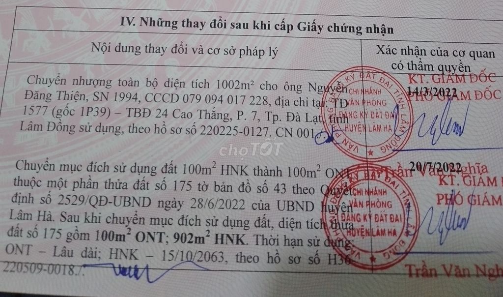 1002M2 - 100M2 Thổ Cư Đất Xã Tân Hà, Huyện Lâm Hà, Lâm Đồng