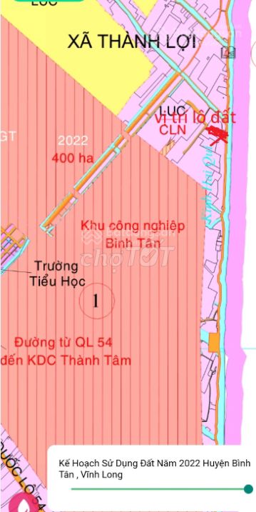Bán Đất Thổ Cư Giá Rẻ Mặt Tiền Sông Hai Quỳ, Thành Lợi, Huyện Bình Tân