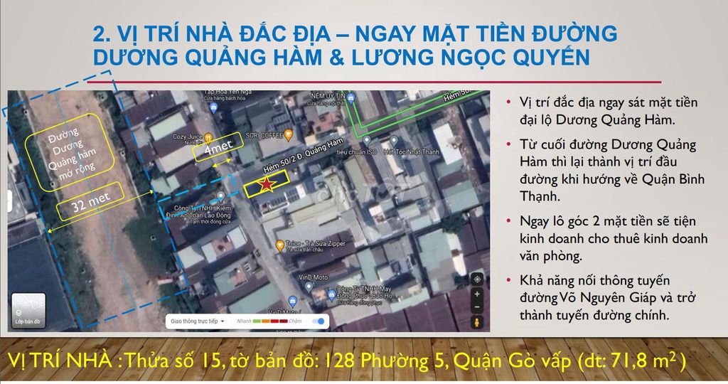 Nhà 2 Mặt Tiền Dương Quảng Hàm, P.5, Quận Gò Vấp,
