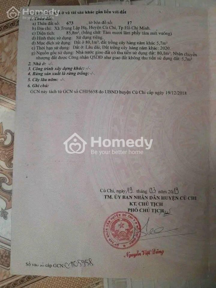Bán Đất Huyện Củ Chi - Tp Hồ Chí Minh Giá 720.00 Triệu