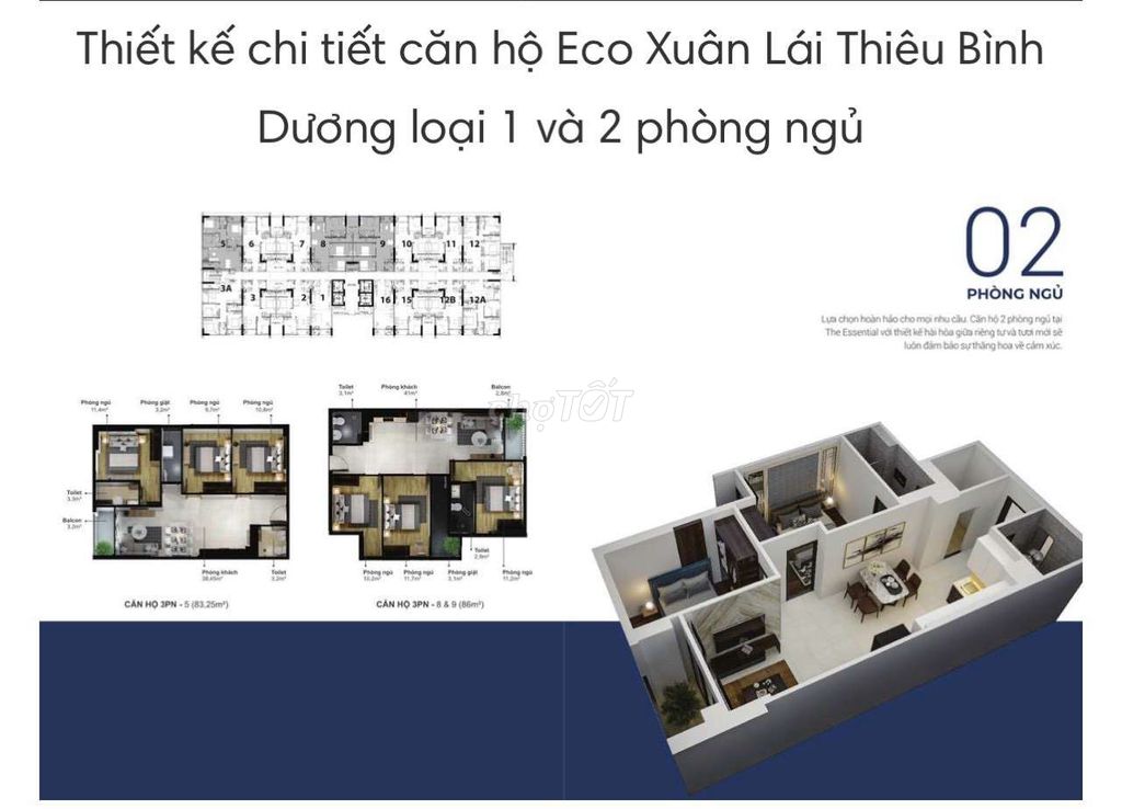 Bán Căn Hộ Ecoxuan 3Pn Dt 85M2 Lái Thiêu Thuận An Bình Dương