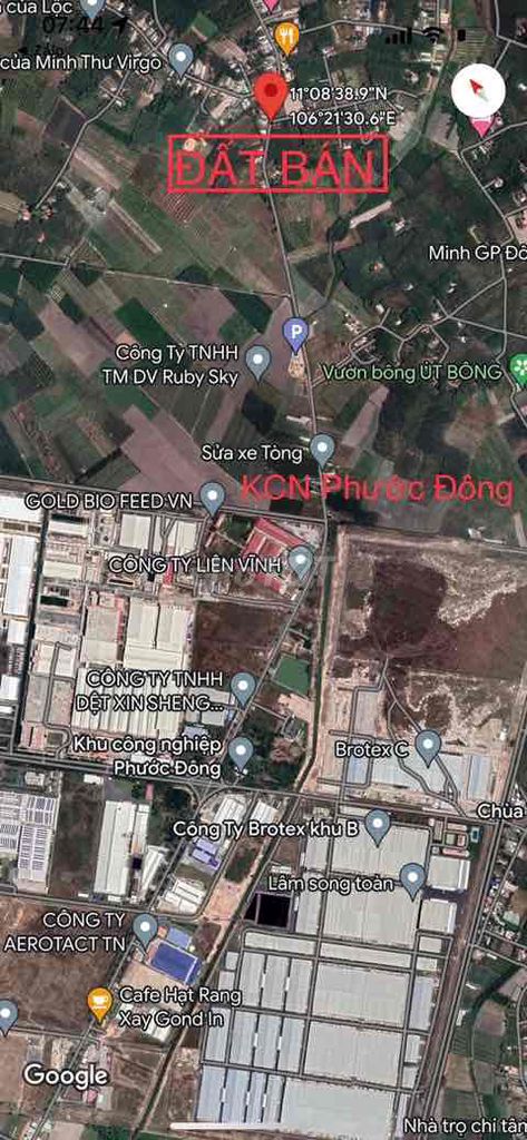 Đất Thổ Cư M.tiền Cổng 2 Kcn Phước Đông 10X32Mét H.gò Dầu Tây Ninh