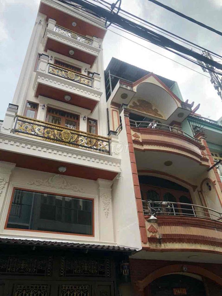 Bán Nhà Tân Phú Ngay Quận 6 Bà Hom 4X16M Hẻm 8M Xe Hơi . Sẵn 4 Lầu