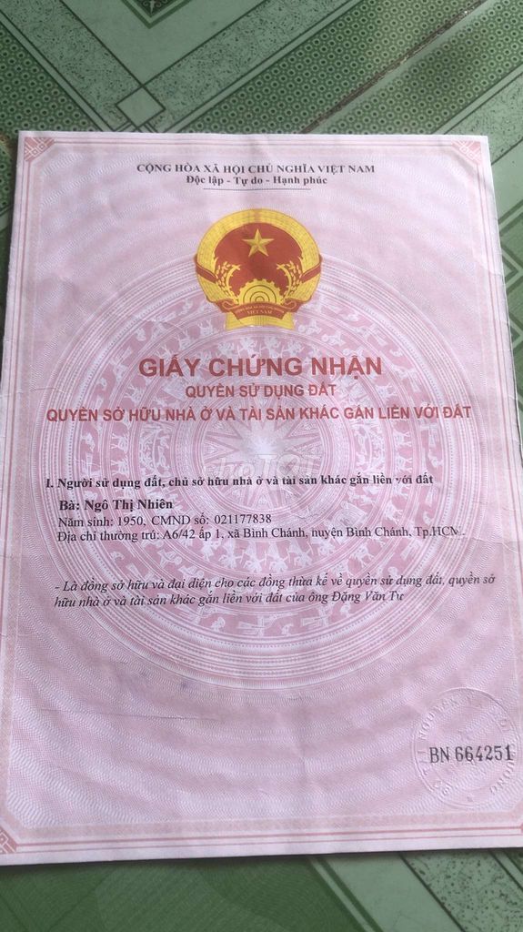 Nhà Cấp 4 + Đất Xã Bình Chánh