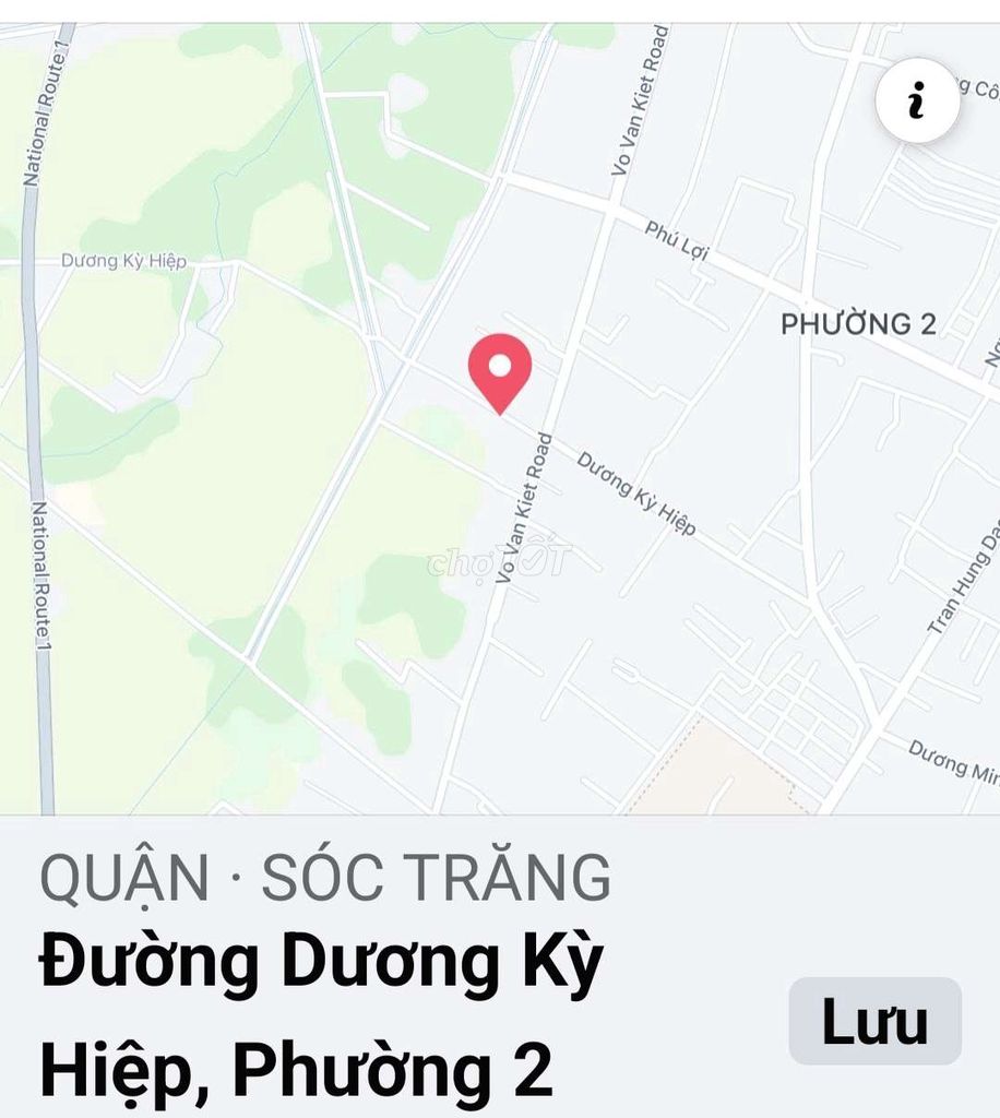 Đất Thổ Cư 5000M/2 Võ Văn Kiệt Sóc Trăng