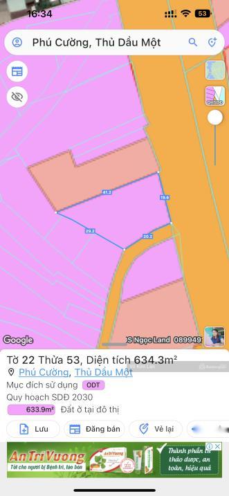 Cần Bán Nhanh Mảnh Đất 508 M2 Tại Phú Cường - Thủ Dầu Một - Bình Dương, Giá 76 Tỷ