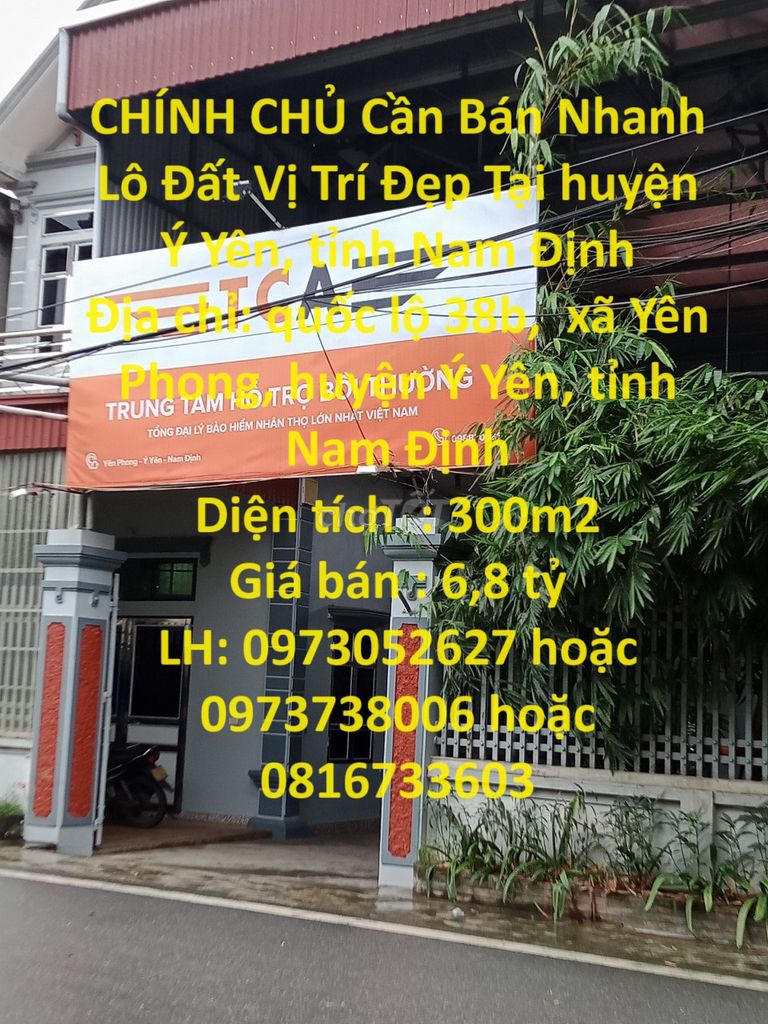 Chính Chủ Cần Bán Nhanh Đất Vị Trí Đẹp Tại Huyện Ý Yên, Tỉnh Nam Định