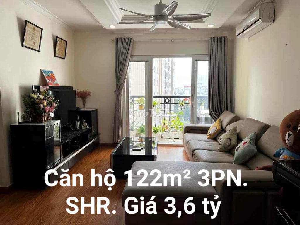 🌹Căn Hộ 122M² 3 Phòng Ngủ. Balcon Đông Nam. Sổ Hồng.chung Cư Phúc Yên