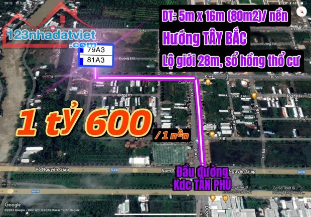 ☘️ Bán Cặp Nền 160M2 Đường A3 Kdc Tân Phú, Cái Răng, Tp. Cần Thơ