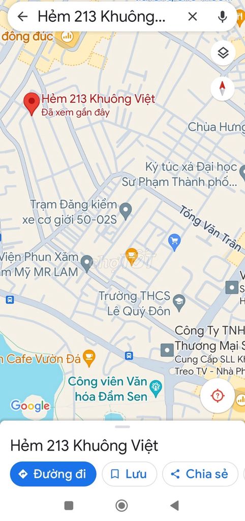 Cho Thuê Nhà Nguyên Căn Đường Khuông Việt Gần Đầm Sen, Diện Tích 100M2