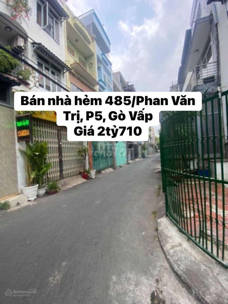 Nhà Chính Chủ Cần Bán Gấp Hxh 5M, Hẻm 479/* Phan Văn Trị, P5, Gò Vấp