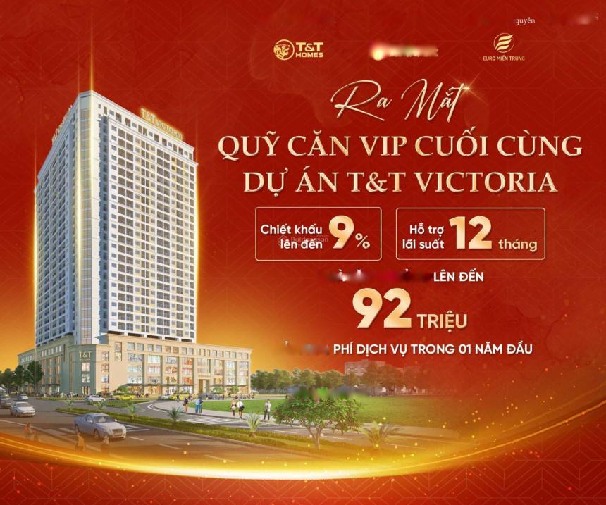 Bán Chung Cư T&T Victoria, 1 Phòng Ngủ, Giá 1.06 Tỷ Tại Đường Quang Trung - Vinh - Nghệ An
