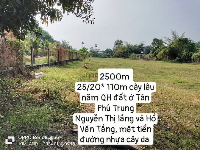 Bán Đất Mặt Tiền Đường Nguyễn Thị Lắng 2500M Chính Chủ