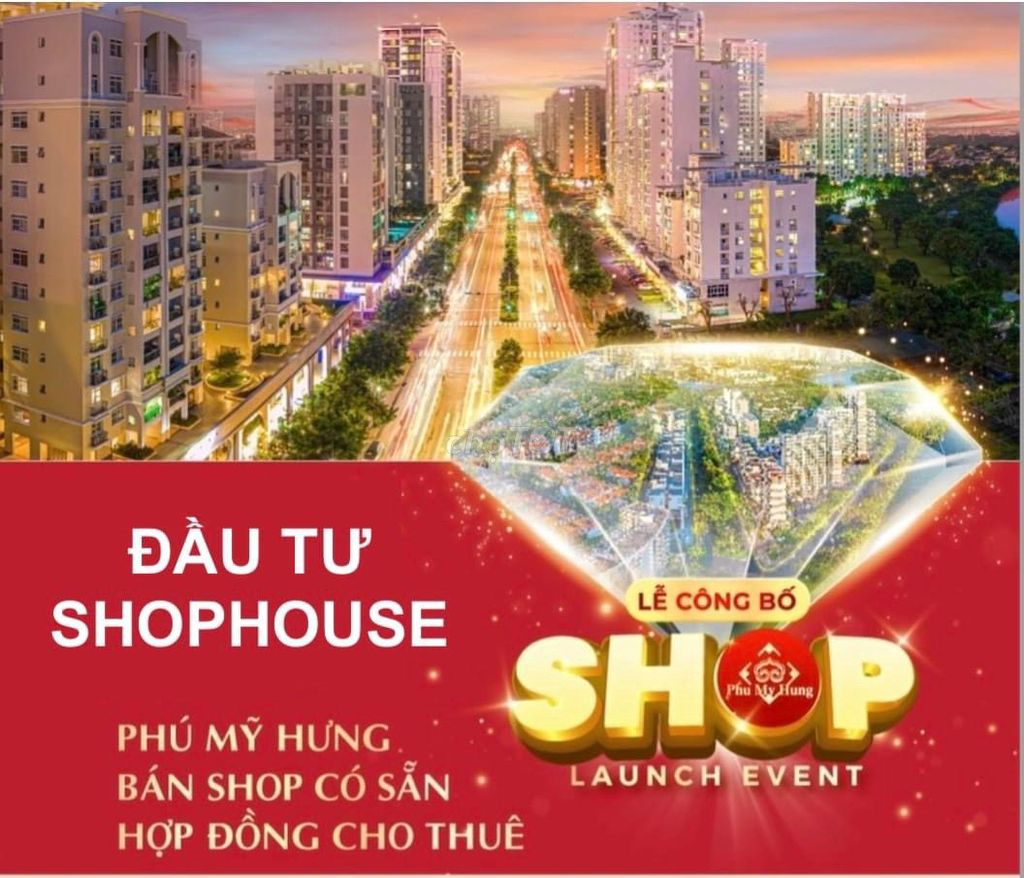 Sở Hữu Shophouse Phú Mỹ Hưng, Sổ Hồng Lâu Dài, Vay Ưu Đãi 0%