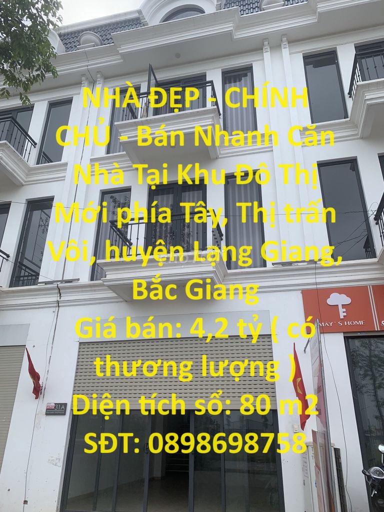 Chính Chủ - Bán Nhanh Căn Nhà Tại Tt Vôi, Lạng Giang, Bắc Giang