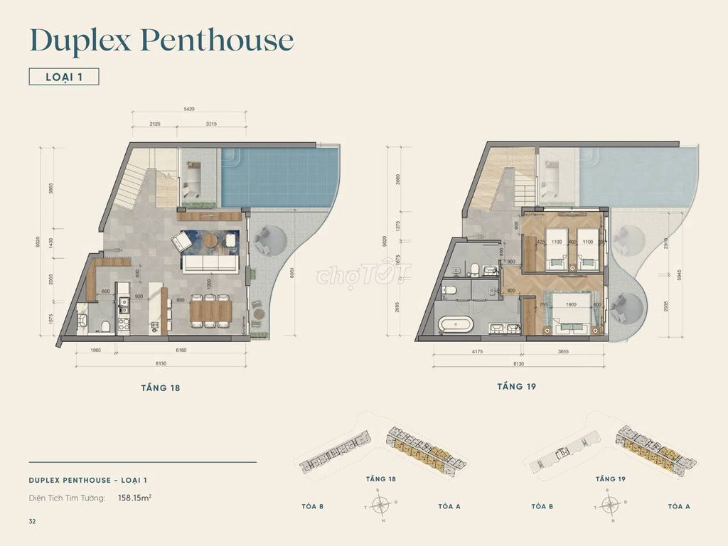 Duplex Penthouse - Ixora Hồ Tràm, Hồ Bơi Riêng, Full Nội Thất