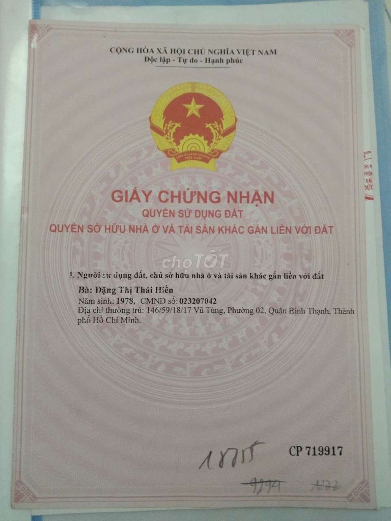 Minh Chinh Chu Can Ban Gap Dat O Ap 2 Huu Thanh