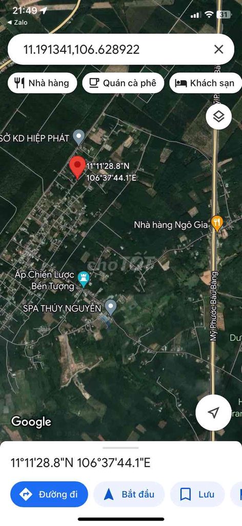 Đất Giá Công Nhân 123M Có 50M Thổ Cư Tại Lai Hưng Huyện Bàu Bàng Nhựa